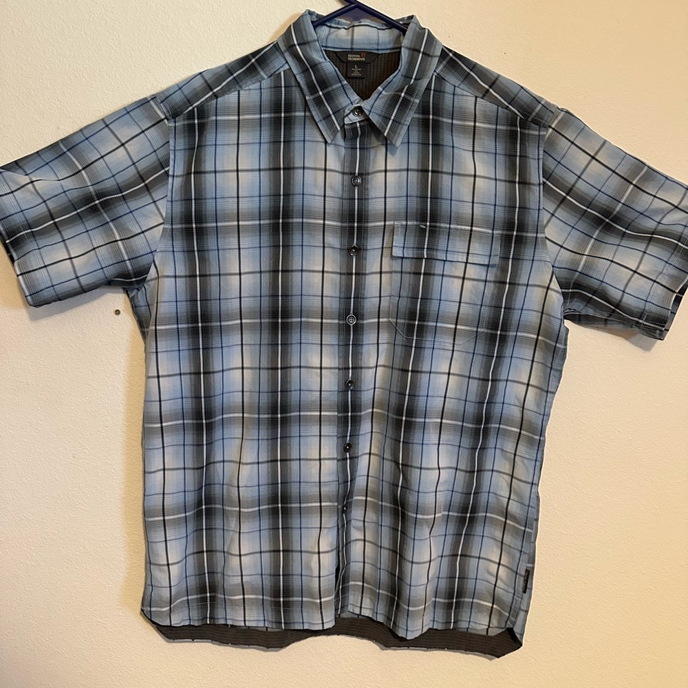 Royal Robbins Button Down Short Sleeve Collared Shirt Size L